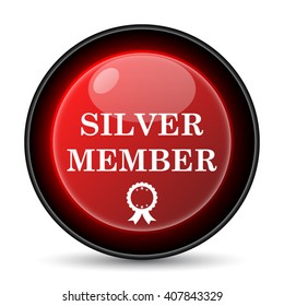 Silver member icon. Internet button on white background. EPS10 vector