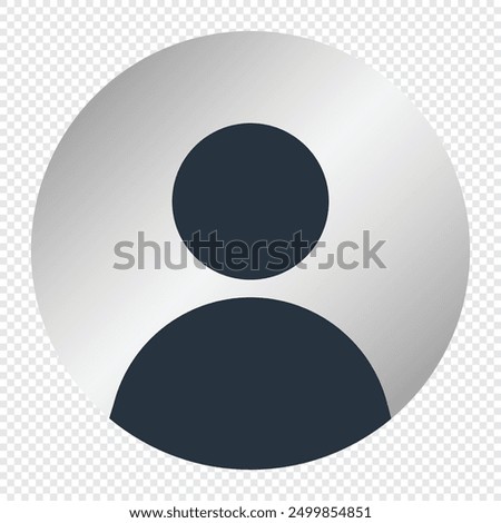 Silver membership icon. Default avatar profile icon. Membership icon. Social media user image. Vector illustration