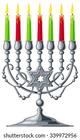 Silver menorah