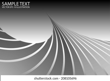 Silver metal abstract vector background surface - Vector silver twisted  background illustration