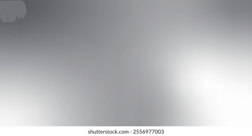 Silver metal background. Chrome white grey gradation gradient, Foil texture, glass surface,gloss material. Vector abstract illustration
