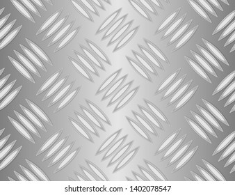 Silver Metal background of Seamless Diamond plate texture wallpaper tile