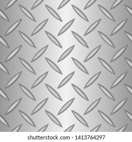 Silver Metal background of Seamless Diamond plate texture wallpaper tile