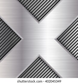 Silver metal backgrounds. Vector illustration