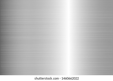 Silver metal chrome texture vector icon foil background. Shine gray silver brushed vector metallic gradient. Silver background texture for banner, ribbon, label. Silver vintage gradient background