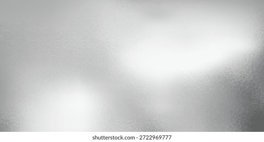 Folha de efeito de metal prata. Textura de prata. Fundo do gradiente. Impressão de superfície metálica. Fundo de brilho. Placa refletora de prata brilhante. Shine metalic bg para cartões de design, impressões. Ilustração vetorial