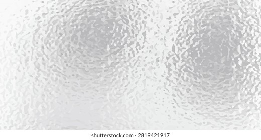 Silver metal effect foil. Silver texture. Gradient background. Metal surface print. Glitter backdrop. Silver plate. Shine design invitation, wedding greeting, cards, prints. Vector illustration