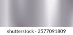 Silver metal foil background. Grey metallic gradient texture. Wide shiny titan or aluminum sheet for label, plate, sign, tag, print. Stainless steel textured material surface. Vector chrome backdrop