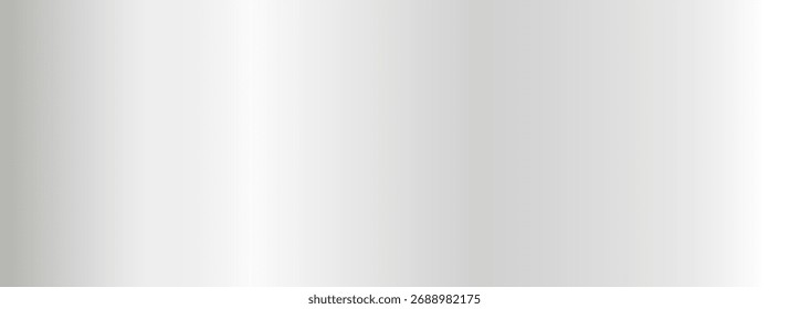 Fundo de folha de metal de prata. Textura de gradiente metálico cinza. Folha de titânio ou alumínio brilhante larga para etiqueta, placa, sinal, etiqueta, impressão. Superfície de material texturizado de aço inoxidável. Tela de fundo de cromo vetorial