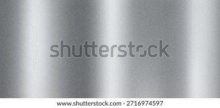 Silver metal foil gradient with chrome gloss and textured steel surface. 3D shiny background with mirror reflection and smooth grunge effect. Realistic vector in futuristic Y2K design trend