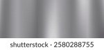 Silver metal foil texture. Grey metallic gradient background. Polished shiny titan or aluminum sheet for label, plate, sign, tag. Stainless steel textured material surface. Vector chrome backdrop