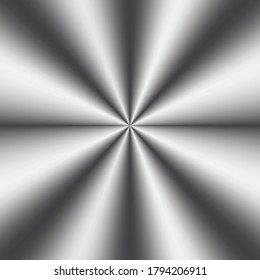 Silver metal with a gradient. Chrome plated smooth background. Shiny aluminum sheet. Vector image.