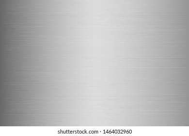 Silver metal gradient chrome texture background. Silver gray metal chrome texture vector icon foil background. Silver background for banner, ribbon, label. Silver shine design. Light effect texture