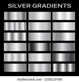 Silver Metal Gradient Collection of Swatches