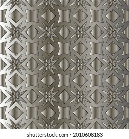 Fondo de flores de gradiente de metal plateado