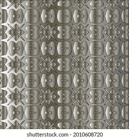 Silver metal gradient flower pattern background