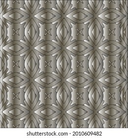Silver metal gradient flower pattern background