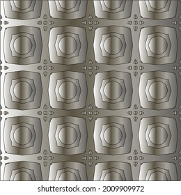 Silver metal gradient with repeat Pattern . Abstract metal background.