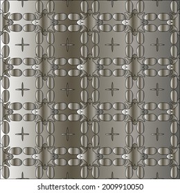 Silver metal gradient with repeat Pattern . Abstract metal background.