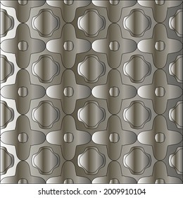 Silver metal gradient with repeat Pattern . Abstract metal background.