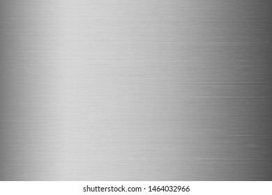 Silver metal gradient scratch texture background. Gray silver scratched metal chrome texture vector icon foil background. Silver grunge background for banner, ribbon, label. Silver scratch shine metal