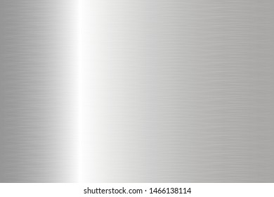 Silver metal gradient scratch texture background. Gray silver scratched metal chrome texture vector icon foil background. Silver grunge background for banner, ribbon, label. Silver scratch shine metal