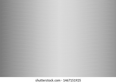 Silver metal gradient scratch texture background. Gray silver scratched metal chrome texture vector icon foil background. Silver grunge background for banner, ribbon, label. Silver scratch shine metal