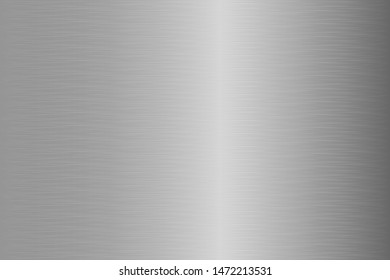 Silver metal gradient scratch texture background. Gray silver scratched metal chrome texture vector icon foil background. Silver grunge background for banner, ribbon, label. Silver scratch shine metal