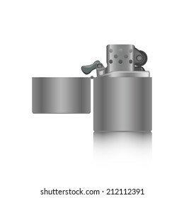 Silver metal lighter