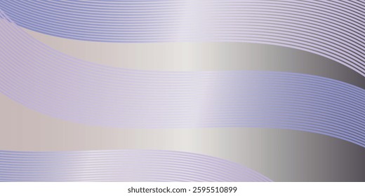 silver metal Modern wave curve abstract presentation background. Luxury paper cut background. Abstract decoration, gold pattern, halftone gradient. Dark blue background.