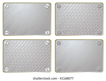 Silver metal plate with screws and room to add your own text
