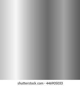 Silver metal plate texture. Light realistic, shiny, metallic empty vertical gradient template. Abstract gray decoration. Design for wallpaper, background, wrapping, fabric etc. Vector Illustration.