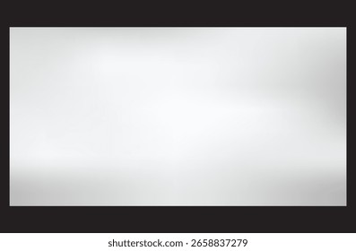 Silver Metal Texture Background Vector - Brushed Steel Aluminum Surface with Black Border Frame for Modern Design