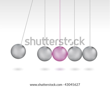 Silver metalic Newton's Cradle