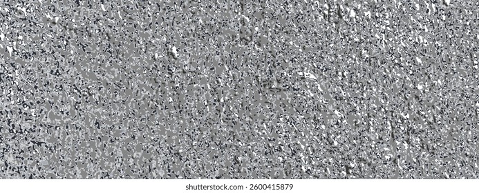 Silver metall effect background. Grainy chrome foil glitter effect. Grey chrome metal paper. Vector noise texture. pattern. Abstract grainy banner. Modern luxury illustration. Minimal premium design
