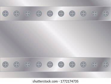 Fondo metálico plateado con tornillo.