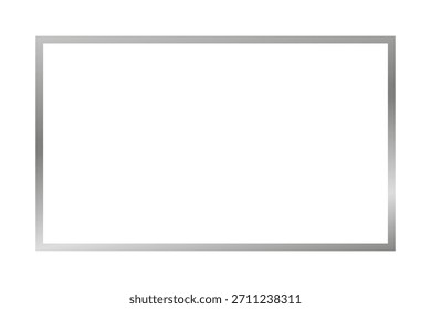 Silber-Metall-Rahmen, Metall Chrom-Rahmen mit Reflexionen von Licht