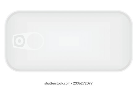 Silver metallic can. vector illustration