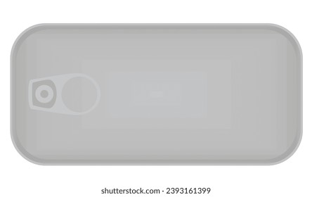 Silver metallic can. vector illustration