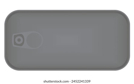 Silver metallic can. vector illustration