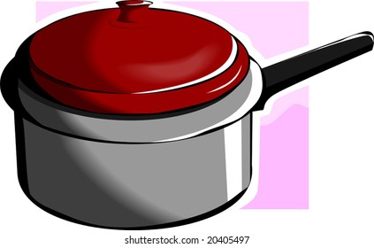 silver metallic casserole with violet background	