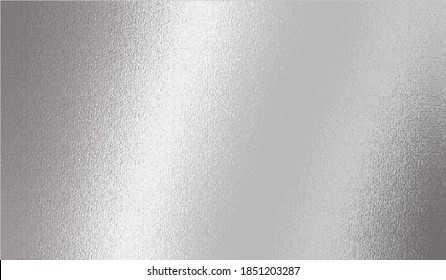 Silver metallic effect foil  Silver texture  Gradient background  Metal surface print  Glitter backdrop  Silver plate  Shine design invitation  wedding greeting  cards  prints  Vector illustration