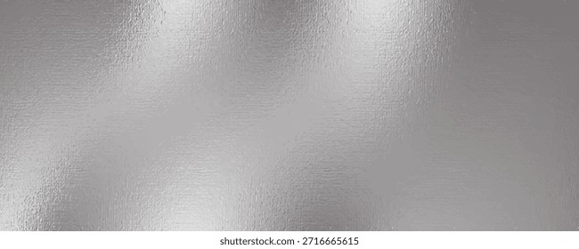 Folha de efeito metálico prata. Textura de prata. Fundo do gradiente. Impressão de superfície metálica. Fundo de brilho. Placa de prata. Brilhar convite de design, saudação de casamento, cartões, impressões. Ilustração vetorial