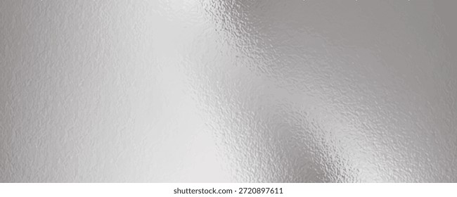 Folha de efeito metálico prata. Textura de prata. Fundo do gradiente. Impressão de superfície metálica. Fundo de brilho. Placa de prata. Brilhar convite de design, saudação de casamento, cartões, impressões. Ilustração vetorial