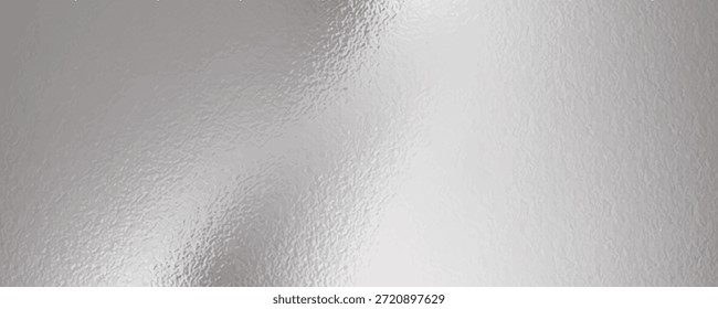 Folha de efeito metálico prata. Textura de prata. Fundo do gradiente. Impressão de superfície metálica. Fundo de brilho. Placa de prata. Brilhar convite de design, saudação de casamento, cartões, impressões. Ilustração vetorial