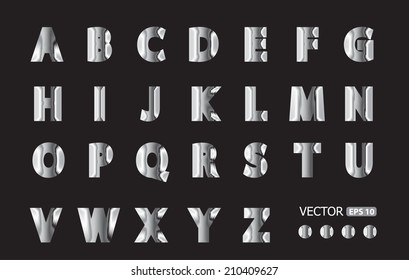 Silver metallic fonts