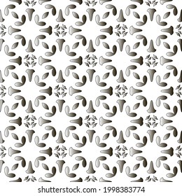 Silver metallic gradient with repeat Pattern . Abstract metallic background.