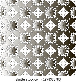 Silver metallic gradient with repeat Pattern . Abstract metallic background.