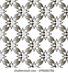 Silver metallic gradient with repeat Pattern . Abstract metallic background.
