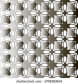 Silver metallic gradient with repeat Pattern . Abstract metallic background.